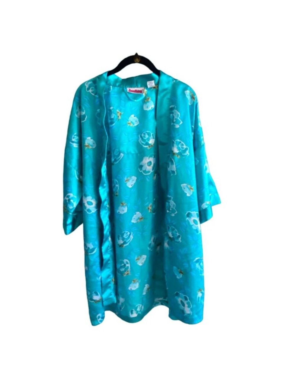 Jammilicious Womens Knee Length Kimono Style Robe W/ No Tie-Sz M-GUC